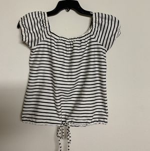 CUTE STRIPEY OFF-SHOULDER TOP